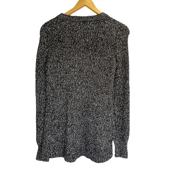 Athleta Sierra Crew Neck Sweater Wool Blend Black Marl Women’s Medium Relaxed - Picture 5 of 9